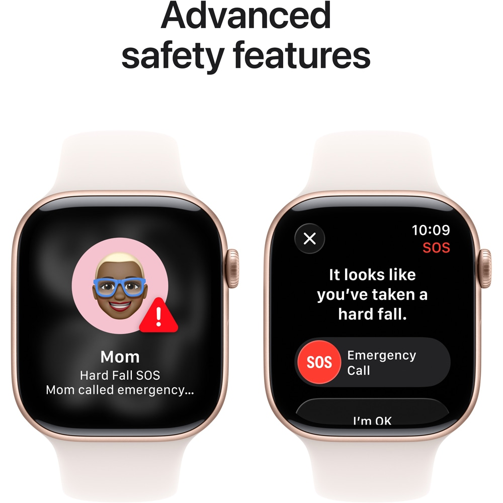 Apple Watch 11, GPS + Cellular, 46 mm, Rose Gold Aluminium Case, Light Blush Sport Band - imaginea 7